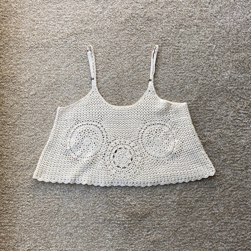 Free People crotchet crop top